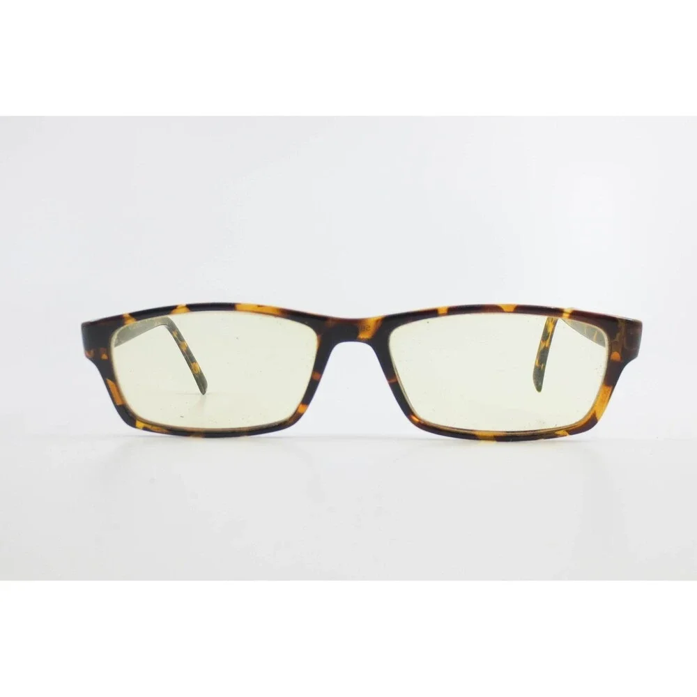 Tortoise Shell Rectangular Eyeglass Frames 56-18-140 Brown Amber Mottled